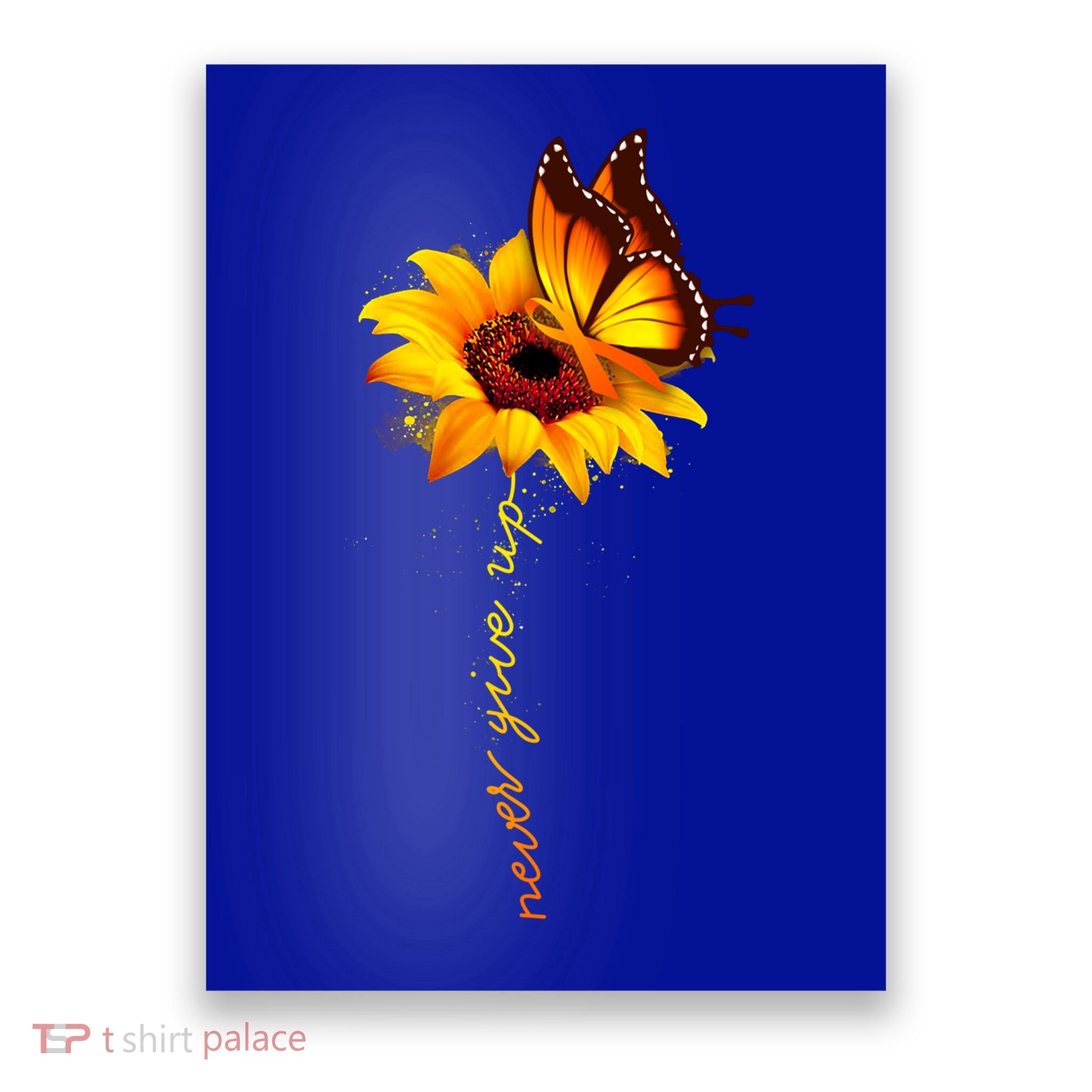 Sunflower Butterfly Multiple Sclerosis Awareness Ms Warrior Gift Poster