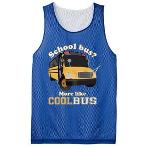 School Bus More Like Cool Bus Funny School Bus Driver Mesh Reversible Basketball Jersey Tank