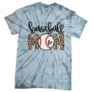 Softball Baseball Mom Leopard Tee Mother's Day Tie-Dye T-Shirt