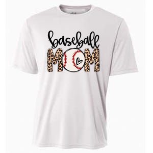 Softball Baseball Mom Leopard Tee Mother's Day Cooling Performance Crew T-Shirt