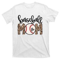 Softball Baseball Mom Leopard Tee Mother's Day T-Shirt