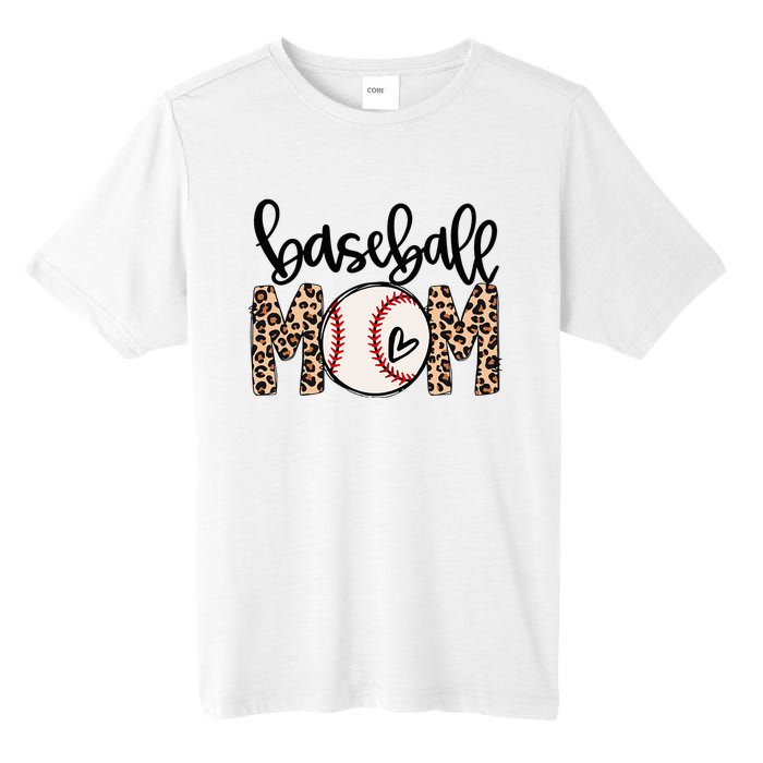 Softball Baseball Mom Leopard Tee Mother's Day Tall Fusion ChromaSoft Performance T-Shirt