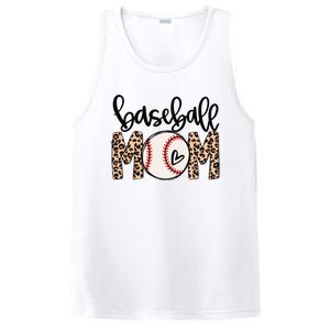 Softball Baseball Mom Leopard Tee Mother's Day PosiCharge Competitor Tank