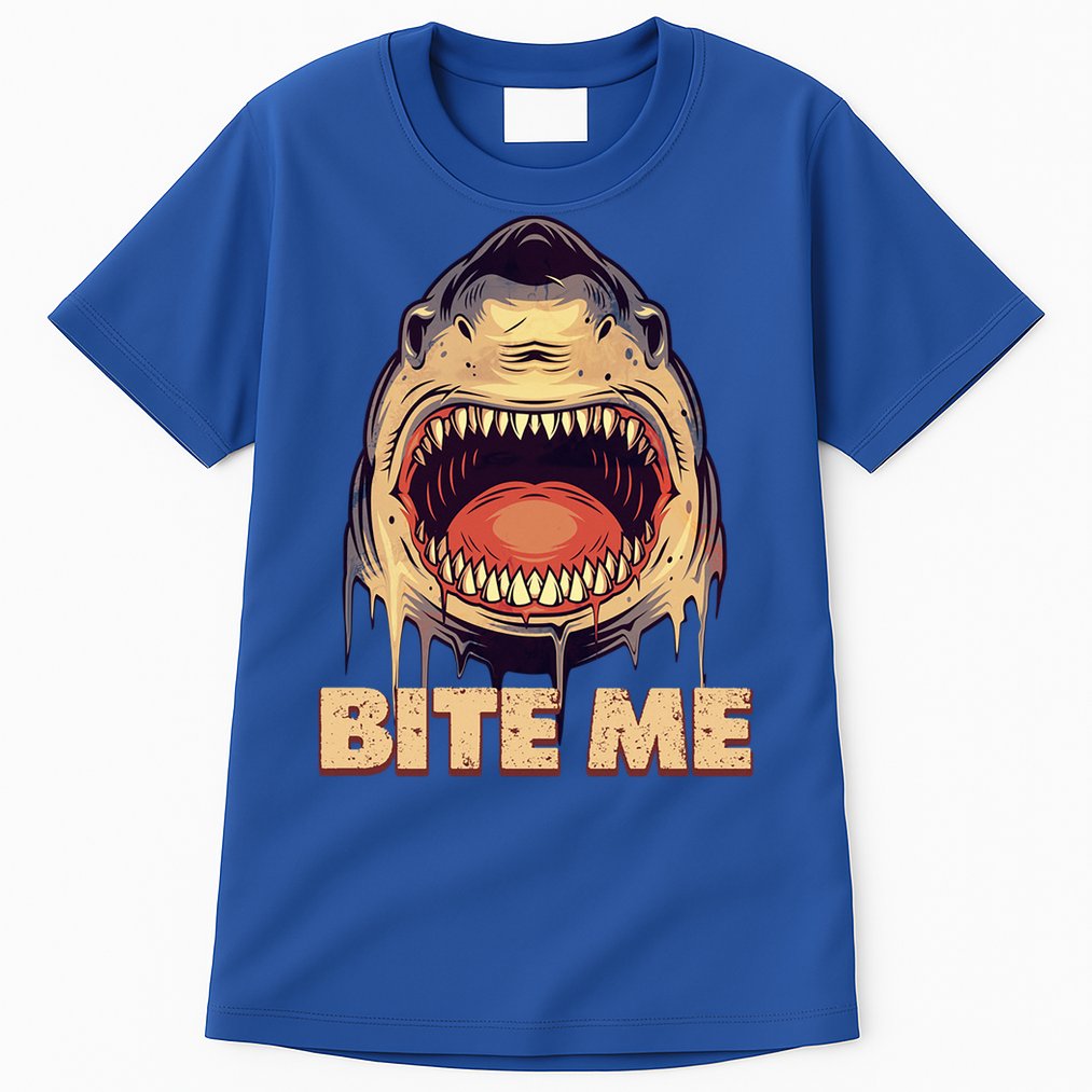 Shark Bite Me Gift Tall T-Shirt