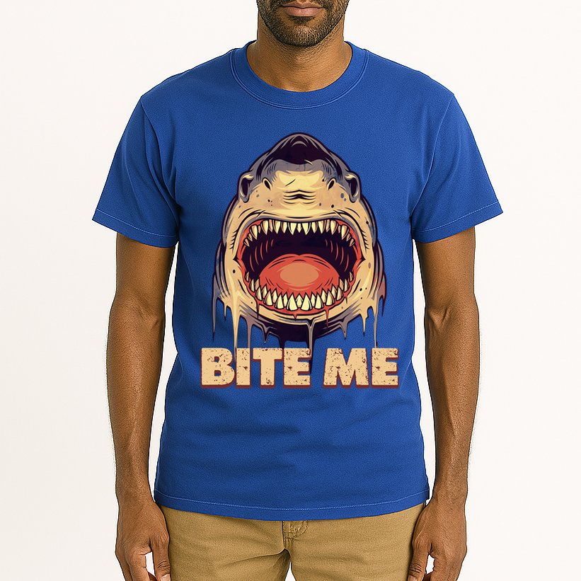 Shark Bite Me Gift Tall T-Shirt