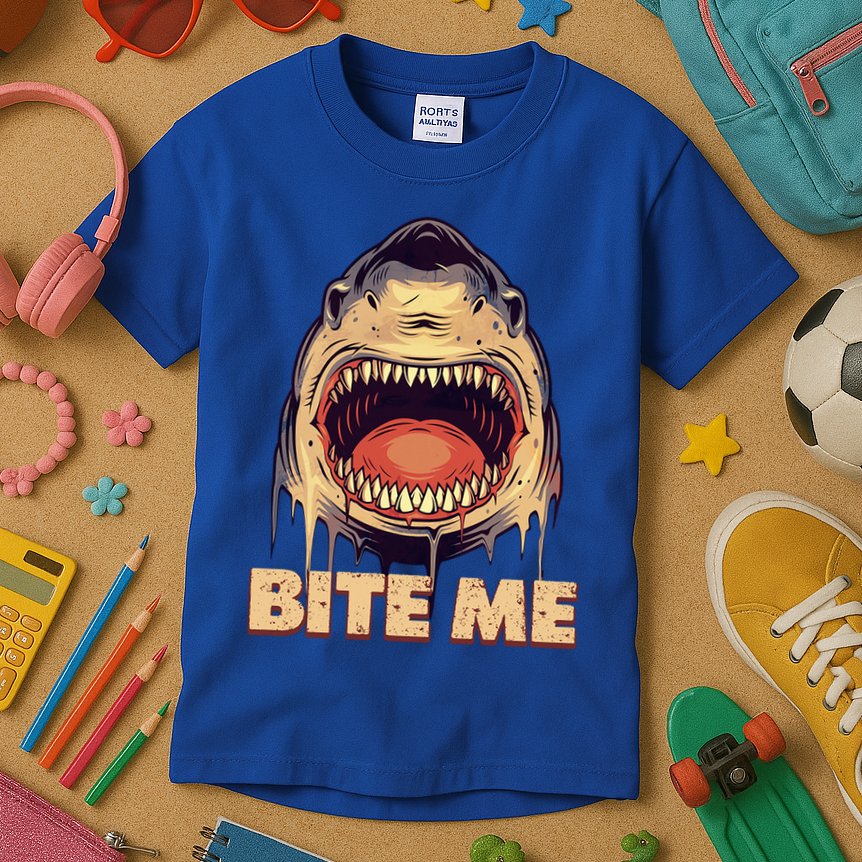 Shark Bite Me Gift Kids T-Shirt