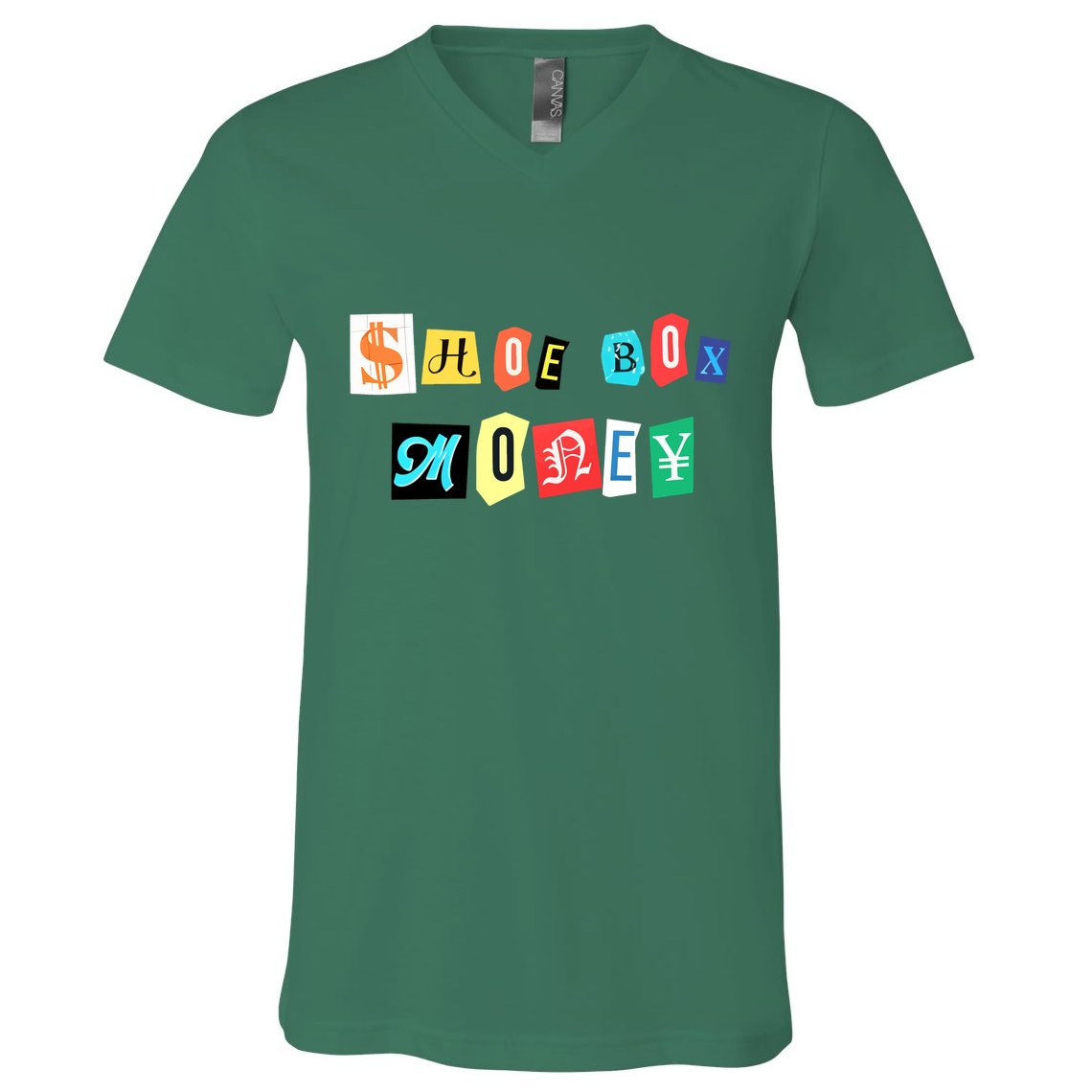 Shoe Box Money Cut Out Edition V-Neck T-Shirt