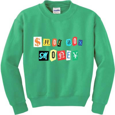 Shoe Box Money Cut Out Edition Kids Sweatshirt