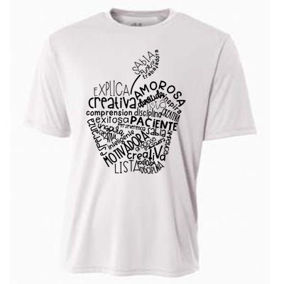 Spanish Bilingual Maestra Teacher Gift Cooling Performance Crew T-Shirt