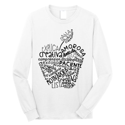 Spanish Bilingual Maestra Teacher Gift Long Sleeve Shirt