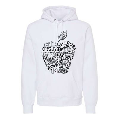 Spanish Bilingual Maestra Teacher Gift Premium Hoodie