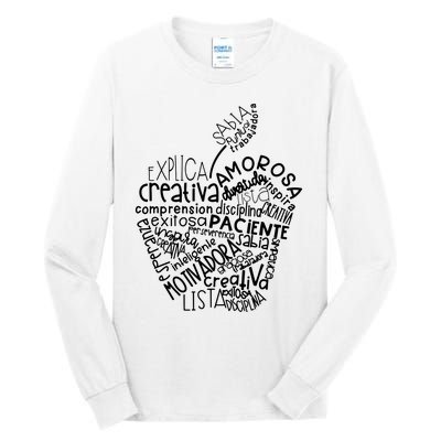 Spanish Bilingual Maestra Teacher Gift Tall Long Sleeve T-Shirt