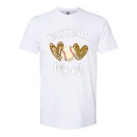 Softball Baseball Mom Leopard Tee Mother's Day Softstyle CVC T-Shirt