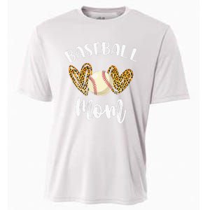 Softball Baseball Mom Leopard Tee Mother's Day Cooling Performance Crew T-Shirt