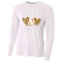 Softball Baseball Mom Leopard Tee Mother's Day Cooling Performance Long Sleeve Crew