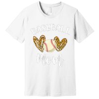 Softball Baseball Mom Leopard Tee Mother's Day Premium T-Shirt