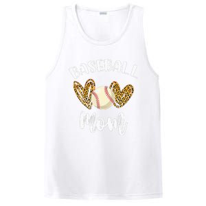 Softball Baseball Mom Leopard Tee Mother's Day PosiCharge Competitor Tank