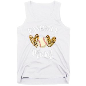 Softball Baseball Mom Leopard Tee Mother's Day Tank Top