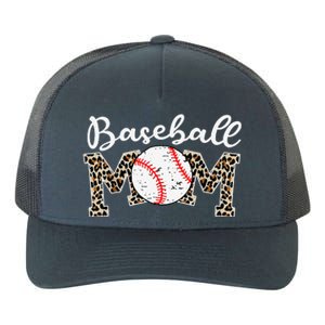 Softball Baseball Mom Leopard Mothers Day Yupoong Adult 5-Panel Trucker Hat