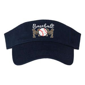 Softball Baseball Mom Leopard Mothers Day Valucap Bio-Washed Visor