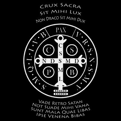 Saint Benedict Medal With Latin Prayer Religious Christian T-Shirt