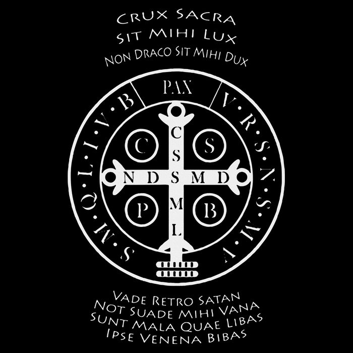 Saint Benedict Medal With Latin Prayer Religious Christian T-Shirt