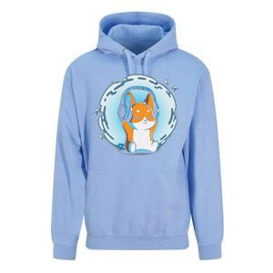 Surrounded by Music funny animal cat Unisex Surf Hoodie