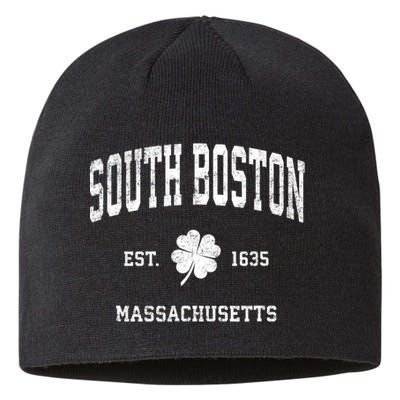 South Boston Massachusetts Vintage Shamrock Sports Sustainable Beanie