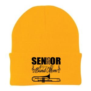 Senior Band Mom 2025 Marching Band Class Of 2025 Trombone Gift Knit Cap Winter Beanie