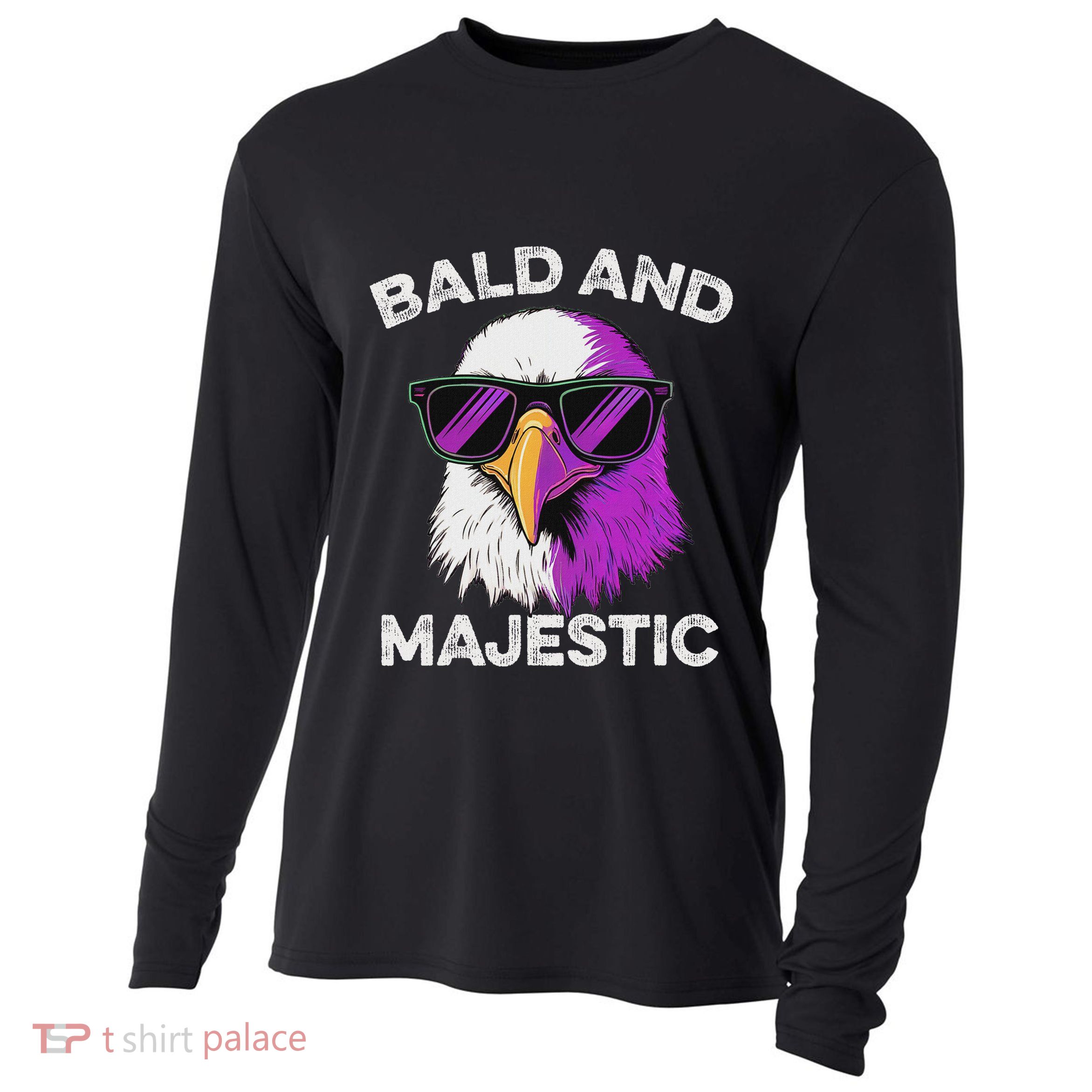 Sexy Bald Majestic Dad Husband Grandpa Joke Cooling Performance Long Sleeve Crew