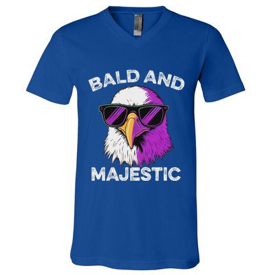 Sexy Bald Majestic Dad Husband Grandpa Joke V-Neck T-Shirt