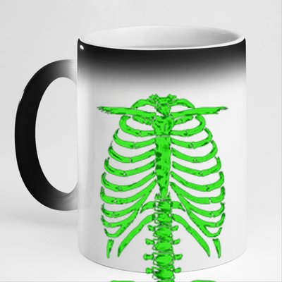 Skeleton Bones Monster Funny Gift 11oz Black Color Changing Mug