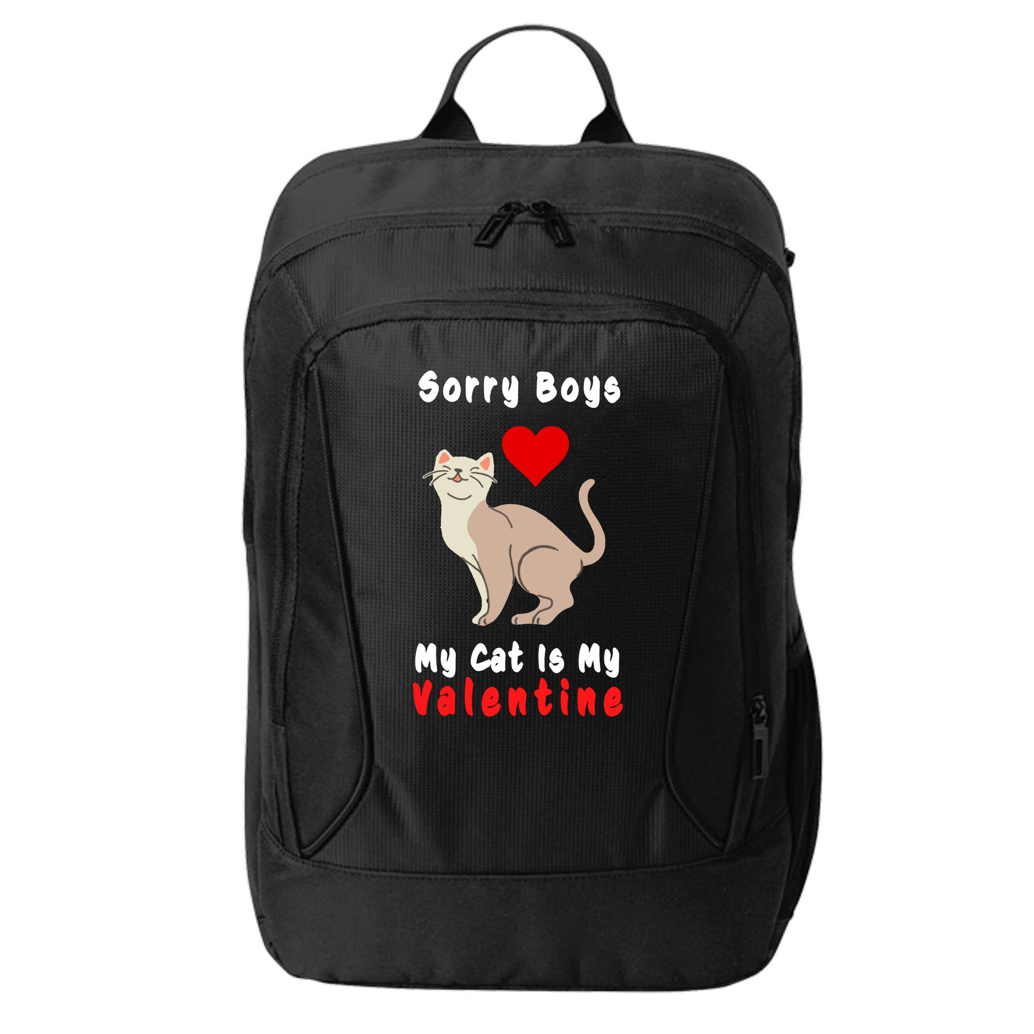 Sorry Boys My Cat Is My Valentine Cute City Backpack
