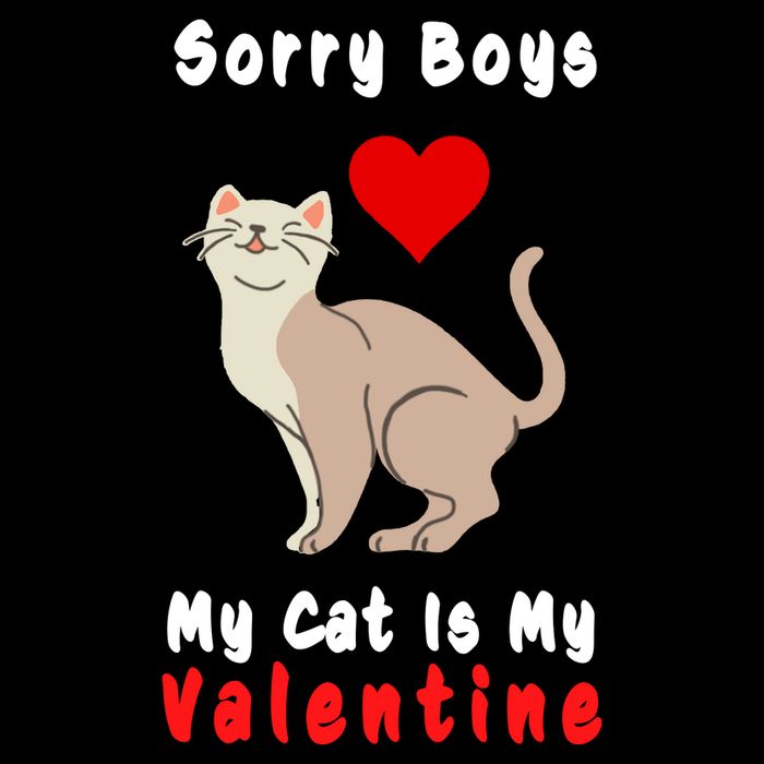 Sorry Boys My Cat Is My Valentine Cute Backpack