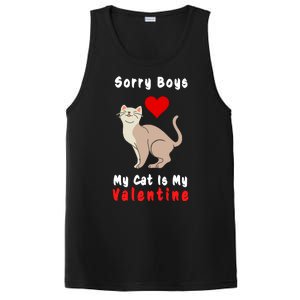 Sorry Boys My Cat Is My Valentine Cute PosiCharge Competitor Tank