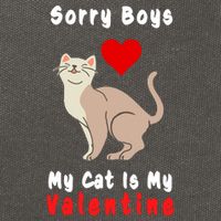Sorry Boys My Cat Is My Valentine Cute Cotton Canvas Backpack