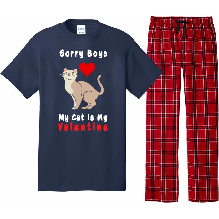 Sorry Boys My Cat Is My Valentine Cute Pajama Set