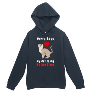 Sorry Boys My Cat Is My Valentine Cute Urban Pullover Hoodie