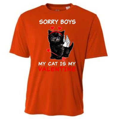 Sorry Boys My Cat Is My Valentine Cooling Performance Crew T-Shirt