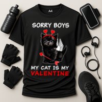 Sorry Boys My Cat Is My Valentine Cooling Performance Crew T-Shirt