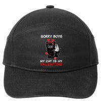 Sorry Boys My Cat Is My Valentine 7-Panel Snapback Hat