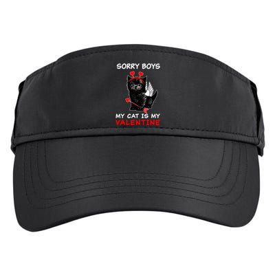 Sorry Boys My Cat Is My Valentine Adult Drive Performance Visor
