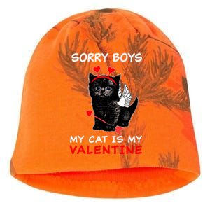 Sorry Boys My Cat Is My Valentine Kati - Camo Knit Beanie