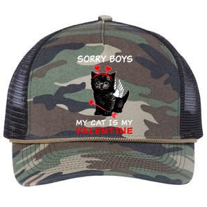 Sorry Boys My Cat Is My Valentine Retro Rope Trucker Hat Cap