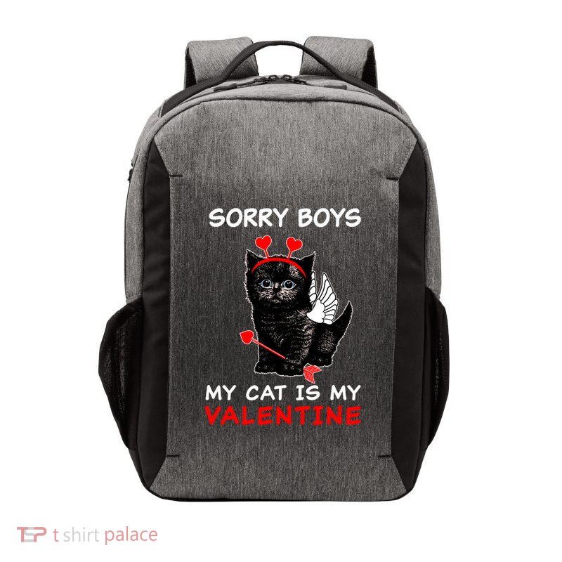 Sorry Boys My Cat Is My Valentine Vector Backpack