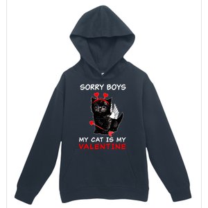 Sorry Boys My Cat Is My Valentine Urban Pullover Hoodie