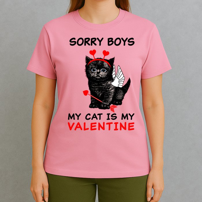 Sorry Boys My Cat Is My Valentine T-Shirt