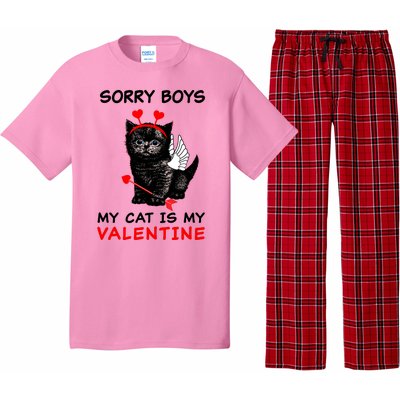 Sorry Boys My Cat Is My Valentine Pajama Set