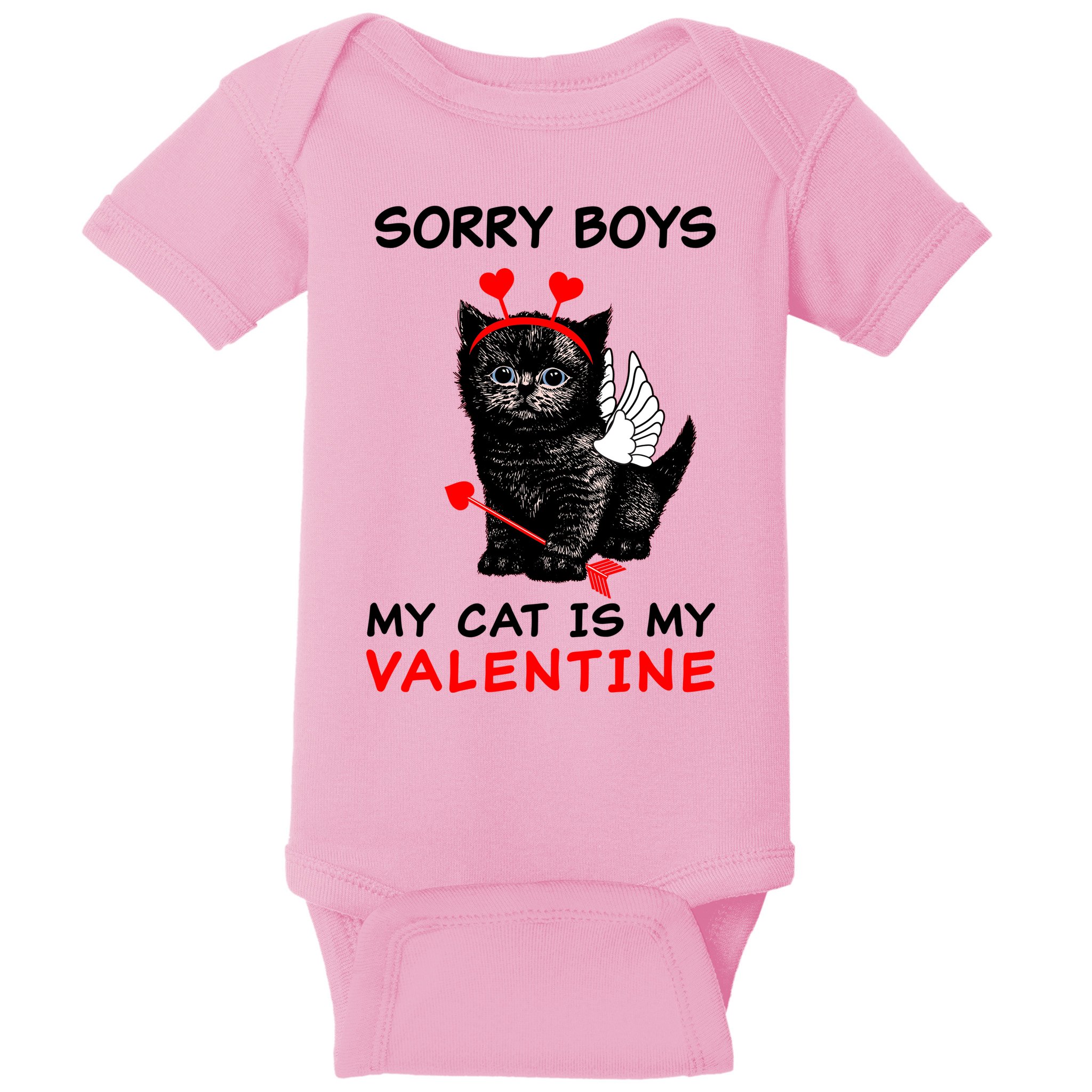Sorry Boys My Cat Is My Valentine Baby Bodysuit