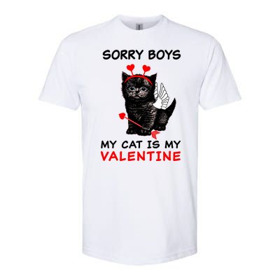 Sorry Boys My Cat Is My Valentine Softstyle® CVC T-Shirt